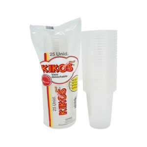 vaso plastico kikos 25 unidades