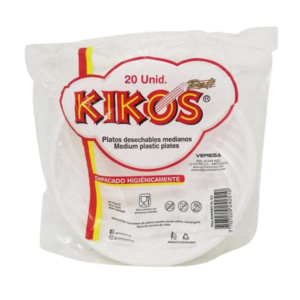 plato plastico 20 unidades 15.5 centimetros